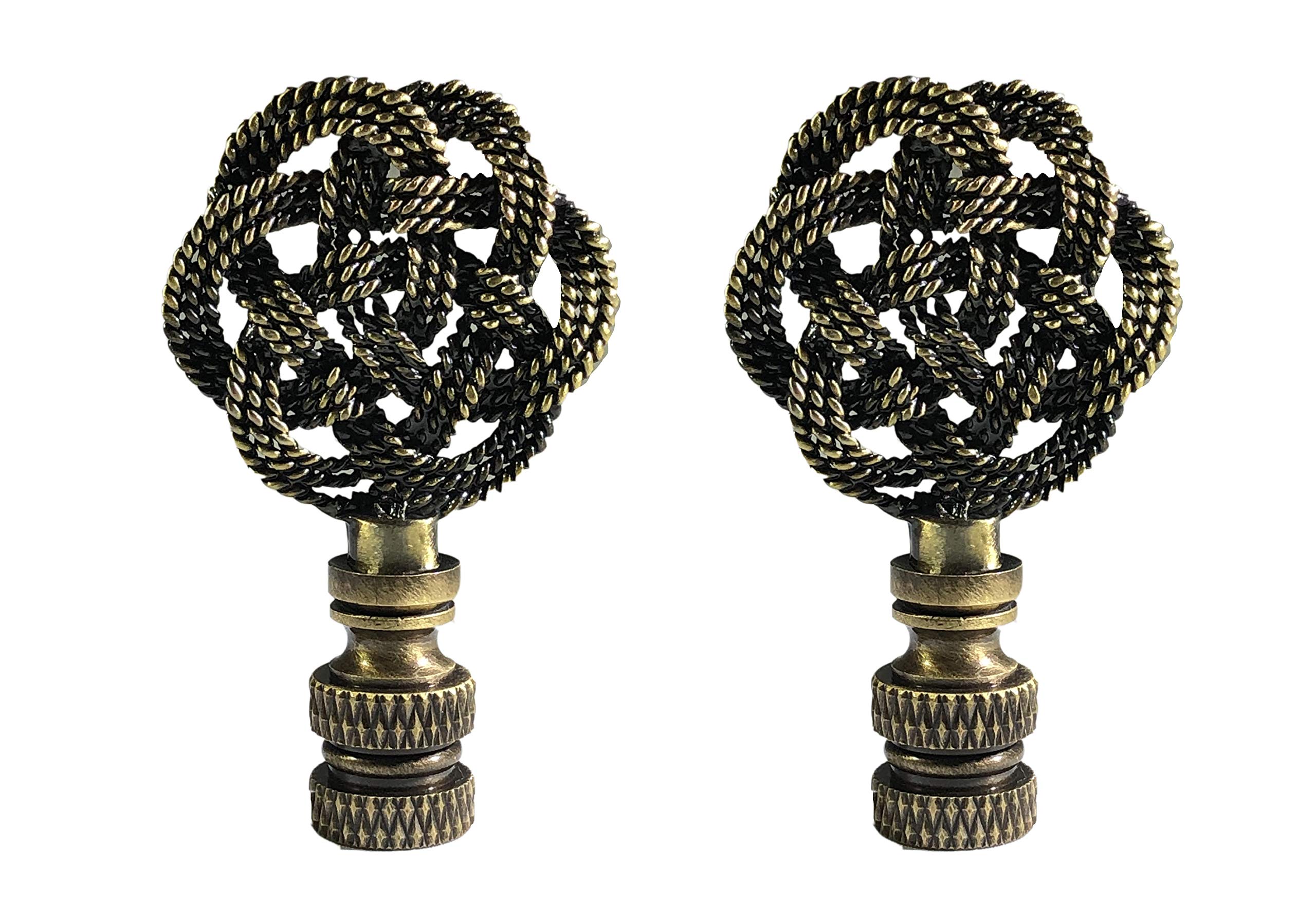 Royal Designs Inc. Deko-Lampe, keltischer Knoten, Antik-Messing Set of 2 messing antik-optik