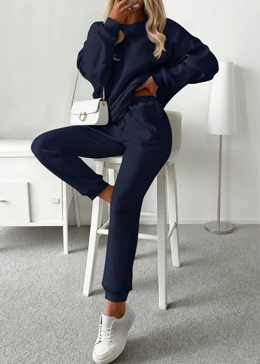 KIRUNDO Sweatsuits Women 2 Piece Outfit Matching Workout Lounge Sets Spring Fall Clothing Tracksuit Airport Travel Outfits - Image 2