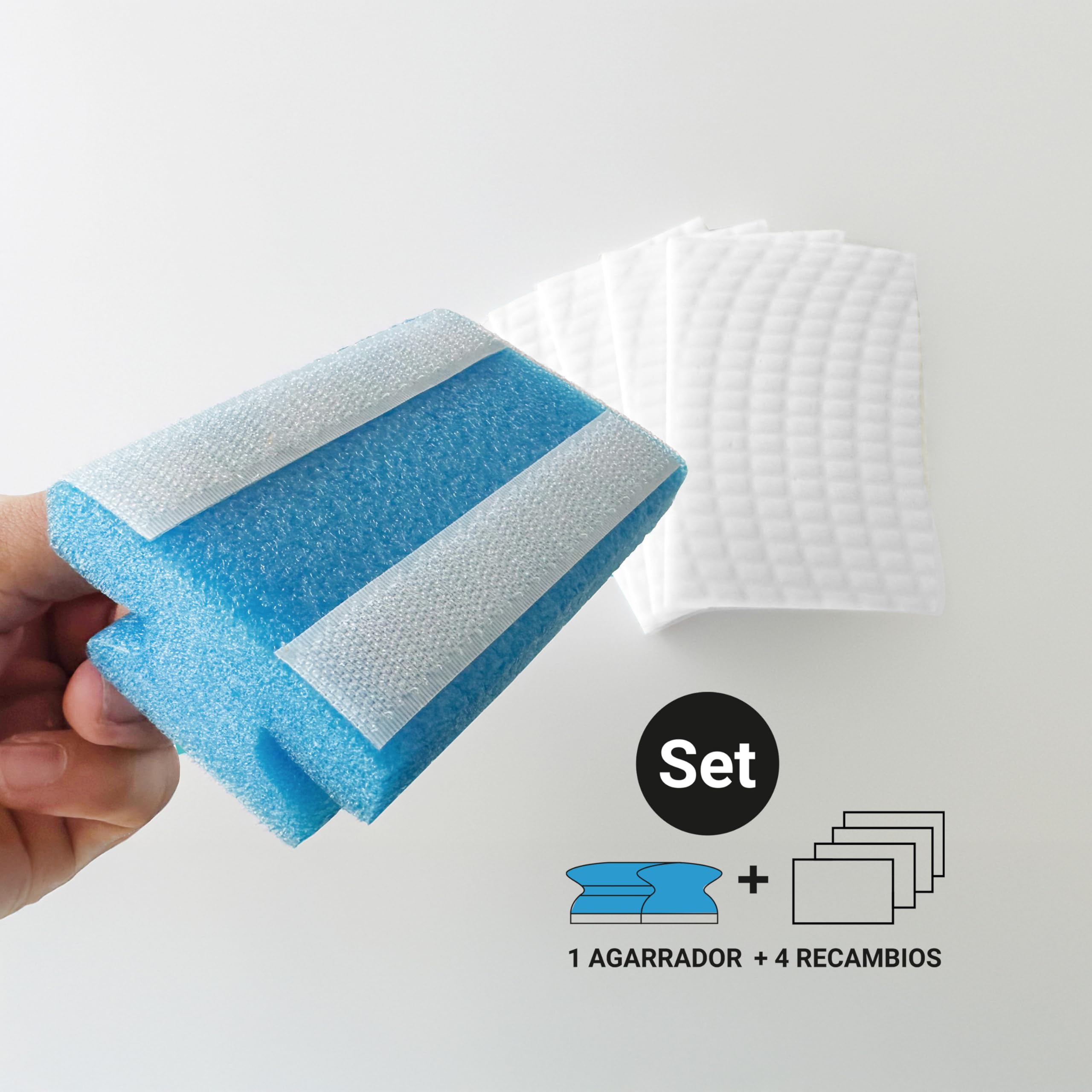 Pamex - Borrador Melamina Magico Mango + 4 Recambios - 24 Unidades