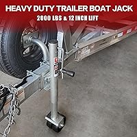Vista 2 de TYT Gato giratorio de remolque de barco de 2000 libras con ruedas dobles de 6 pulgadas, elevación de 12 pulgadas, el gato de remolque de RV tiene un