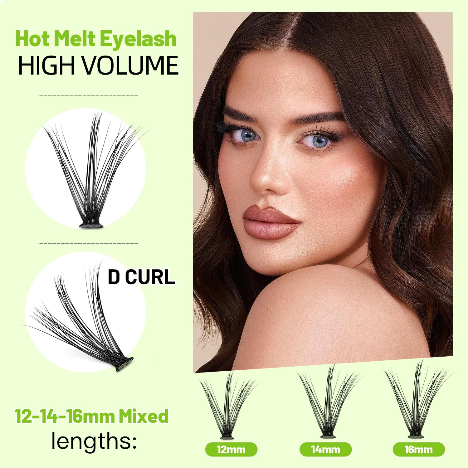 Bodermincer 200pcs/Pack C Curl 20 Root Thickness 0.07mm Individual Lash Cluster Black Individual Cluster Eye Lashes Grafting Fake False Eyelashes Lash Clsuter Wispy (20D 12-14-16mm MIX)