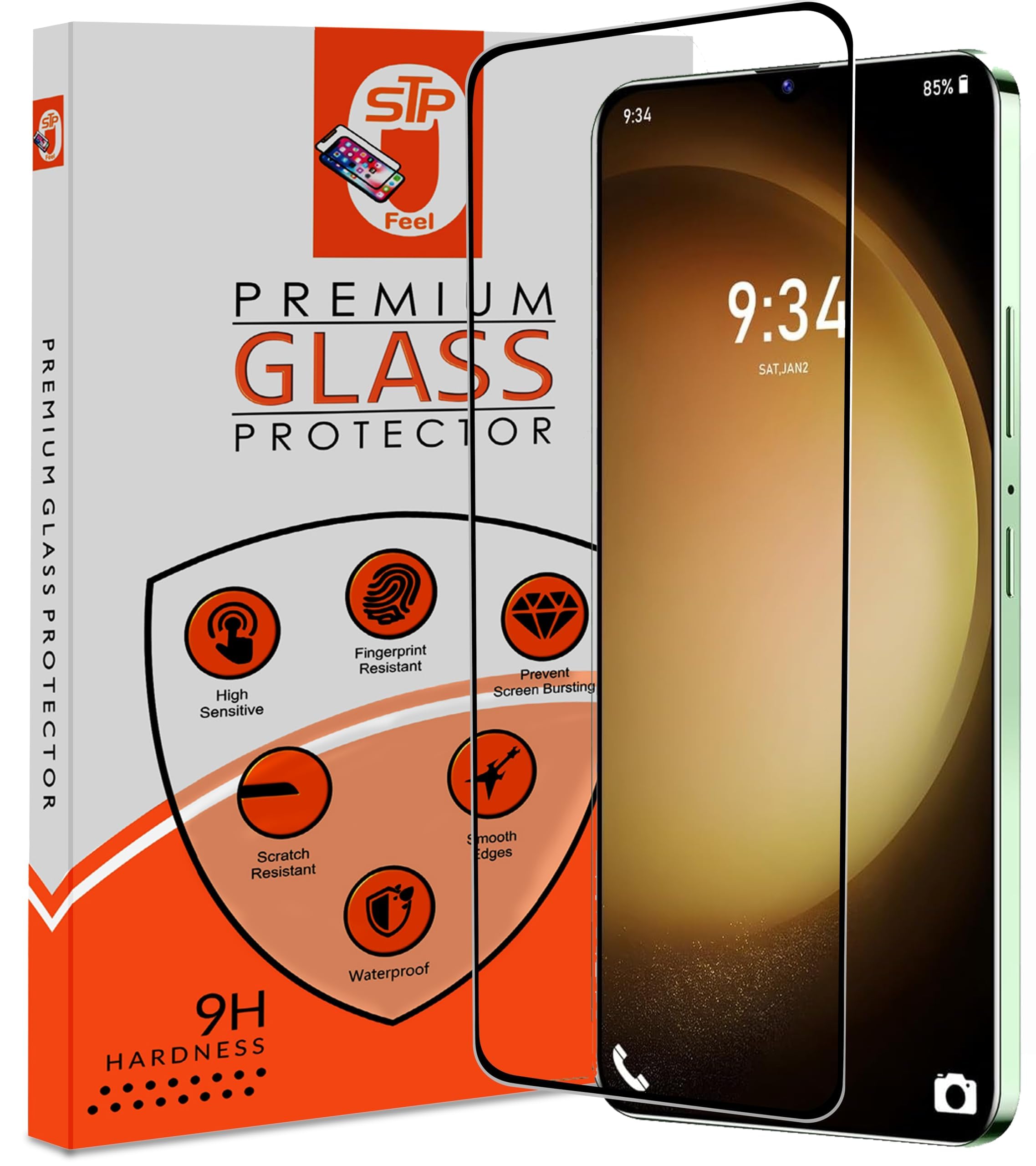 STP FEEL® Premium Tempered Glass Screen Protector Guard Compatible For Realme Narzo 70 Turbo 5G (6.67 Inch, Pack of 1) | Edge to Edge Coverage With Easy to installation kit for Smartphone