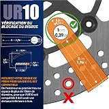 URBAN UR10 Antivol Moto Homologué SRA, Bloque Disque avec Alarme Intelligente | 120dB, LED, Warning, Sensibilité A+, X2 ON | Serrure Haute Sécurité, Bloc Double Verrouillage ø10mm, Acier Endurci - 9