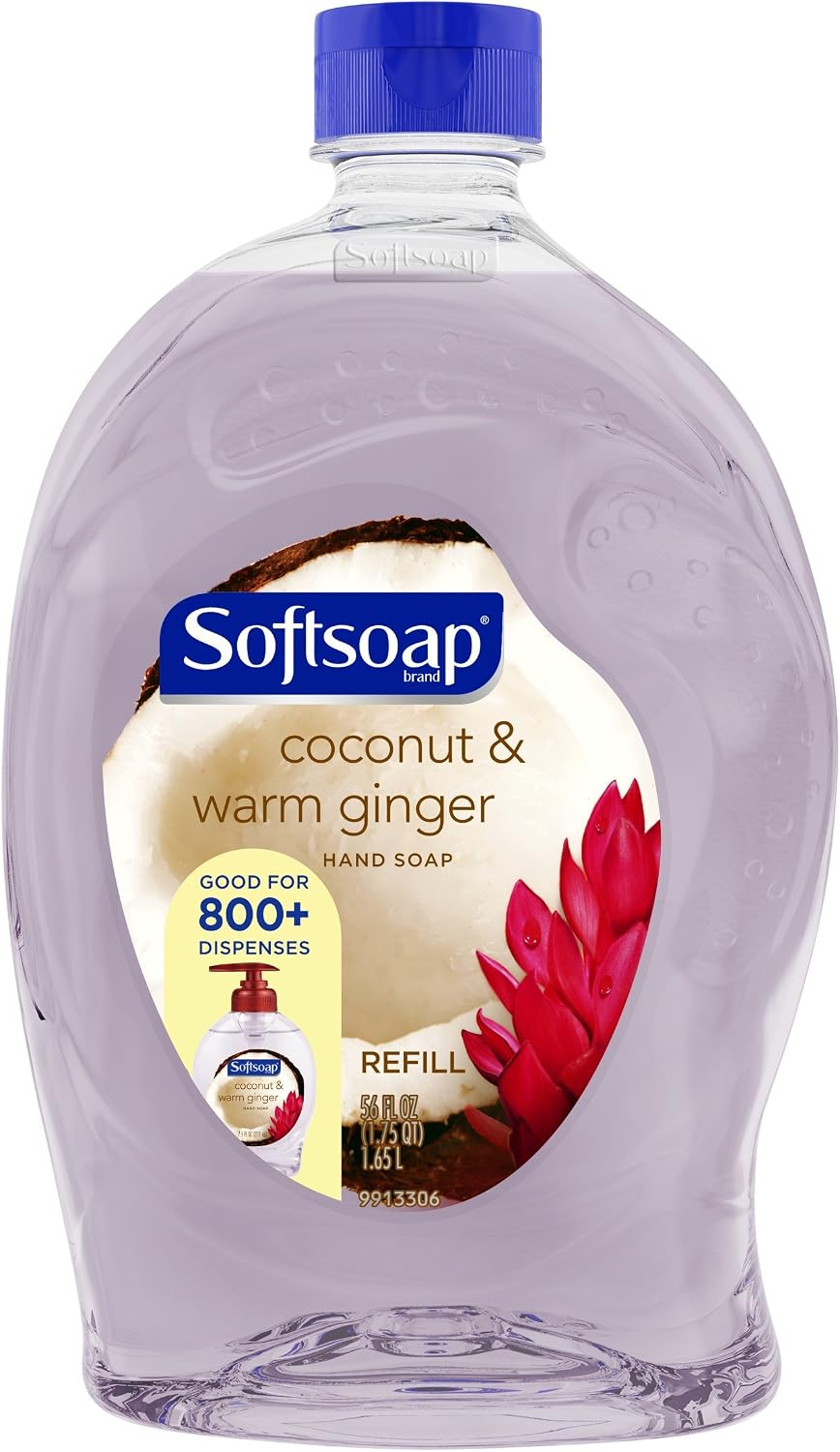 Softsoap Liquid Hand Soap Refill, Coconut and Warm Ginger - 56 Fluid Ounce