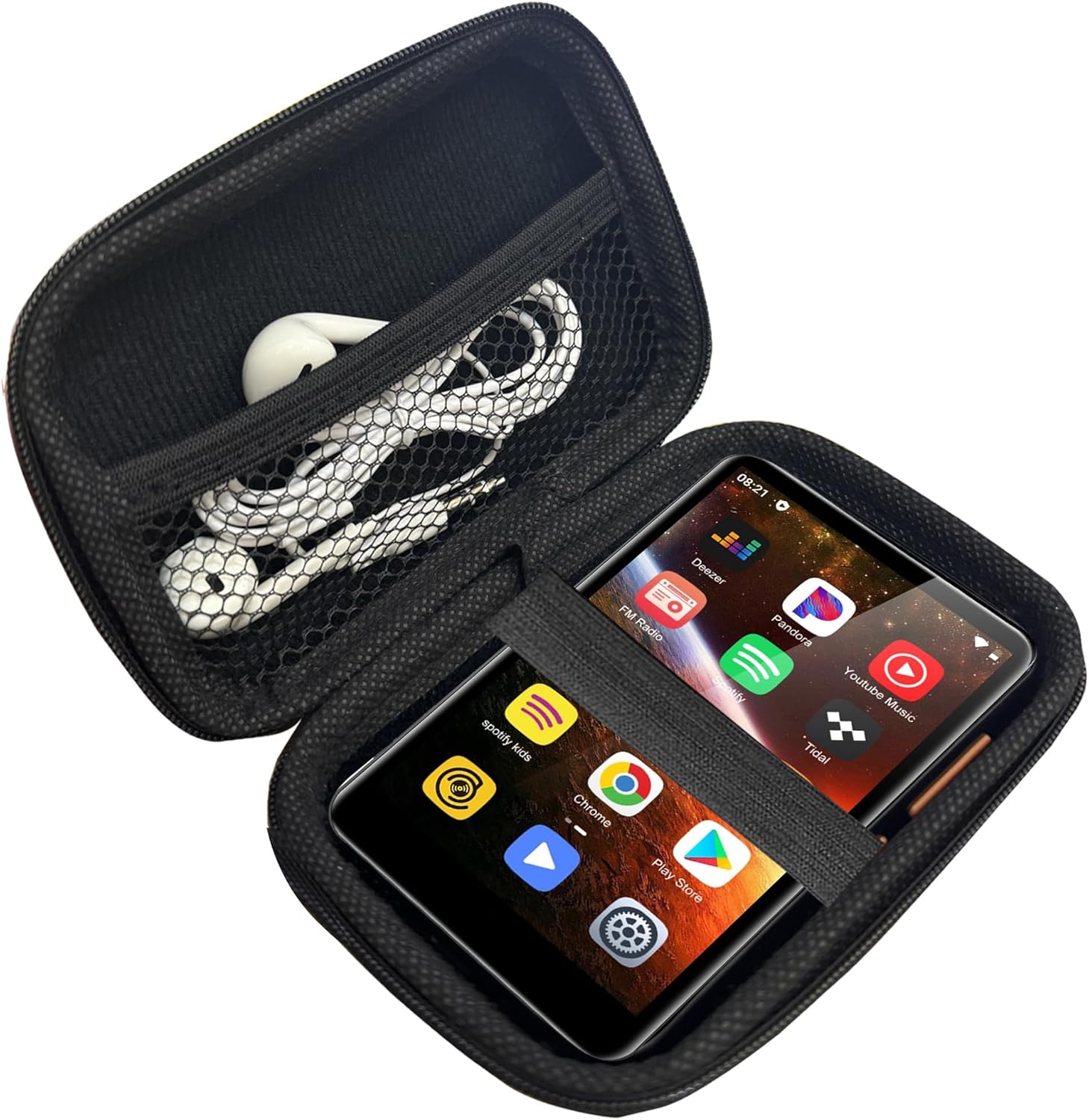 Compatible with Diofox MP3 Player Case, Lamshaw Durable EVA Carrying Case, Shockproof & Lightweight Protective Cover Compatible for Diofox M8, M9 MP3 Player (Black, for M8 4 Inches)
