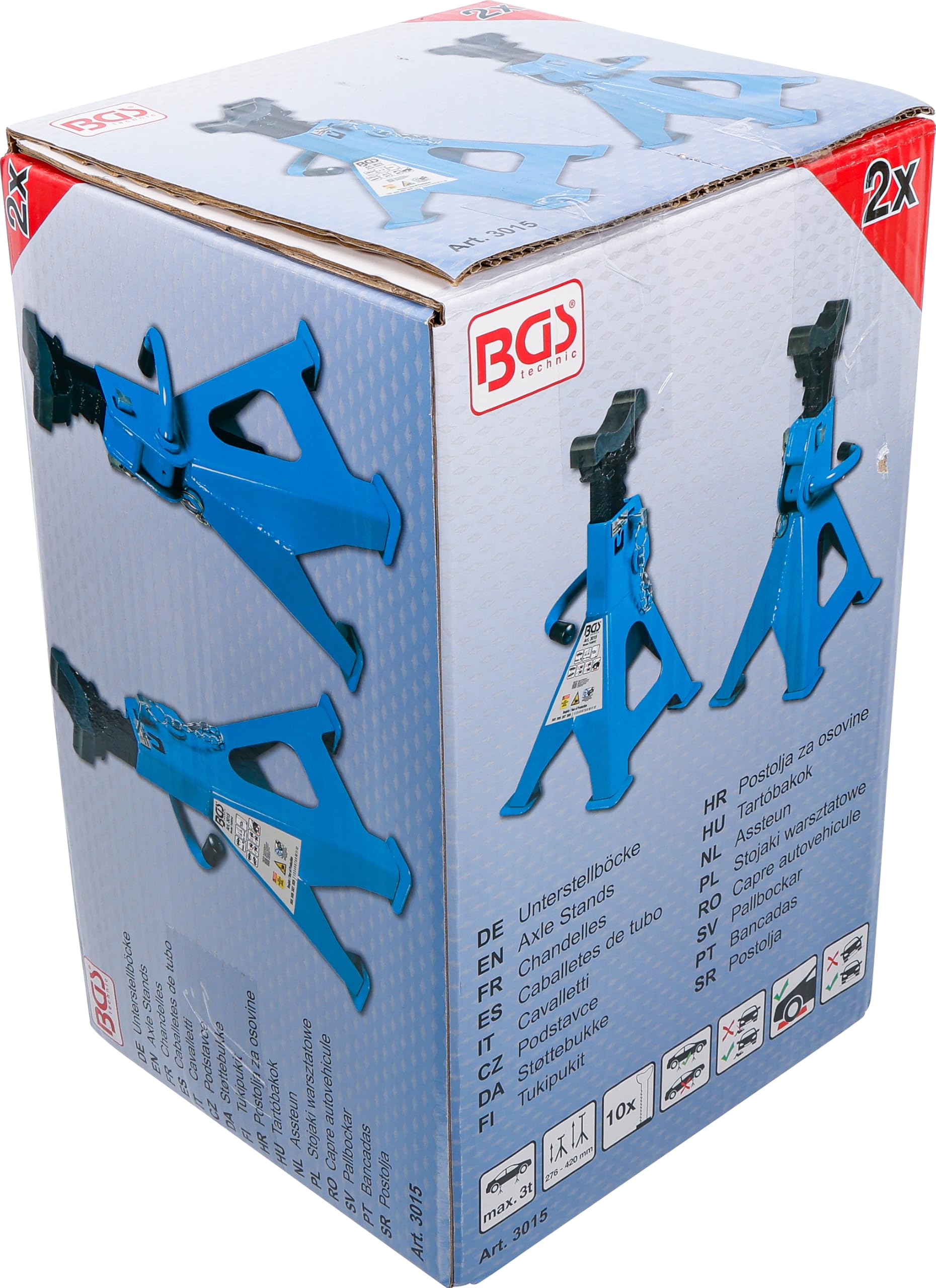 BGS 3015 | Chandelles | Charge 3000 kg/Paire | Course 276-420 mm | 1 Paire