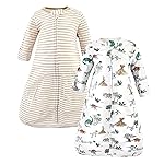 Hudson Baby Unisex Baby Cotton Wearable Sleeping Bag, Sack, Blanket, Boy Dino World Long Sleeve, 0-3 Months