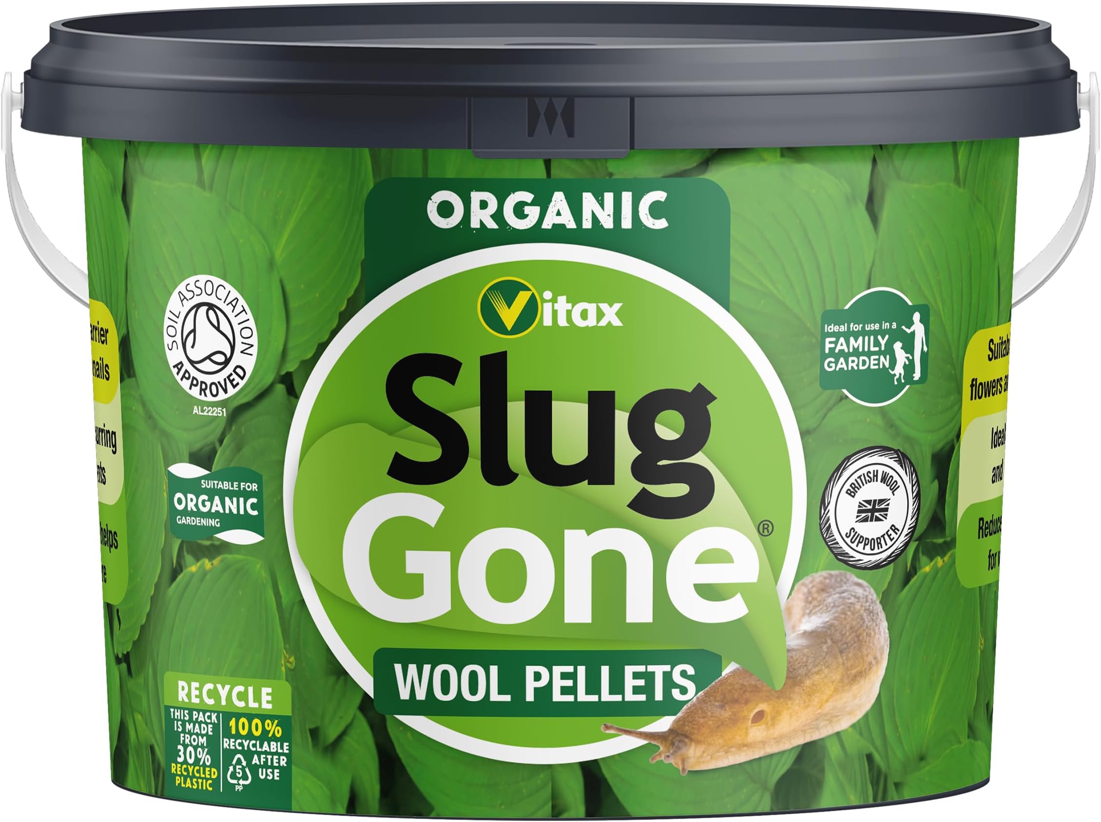 Vitax Ltd Slug Gone Natural Wool Barrier Pellets Slug & Snail Control, 10 litre