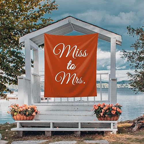 Vista 18 de Fondo de Miss to Mrs Sign, Miss to Mrs Sign, Miss to Mrs Tapestry, Miss to Mrs Banner, Miss to Mrs Banner, telón de fondo de despedida de soltera