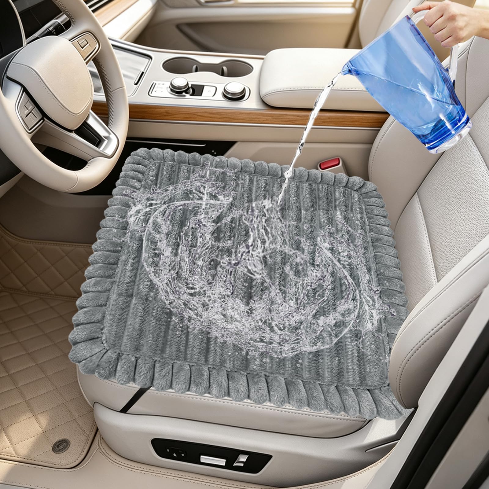 SYLC Dog Bed for Car Back Seat, Non-Slip Car Seat Cushion Cover Waterproof