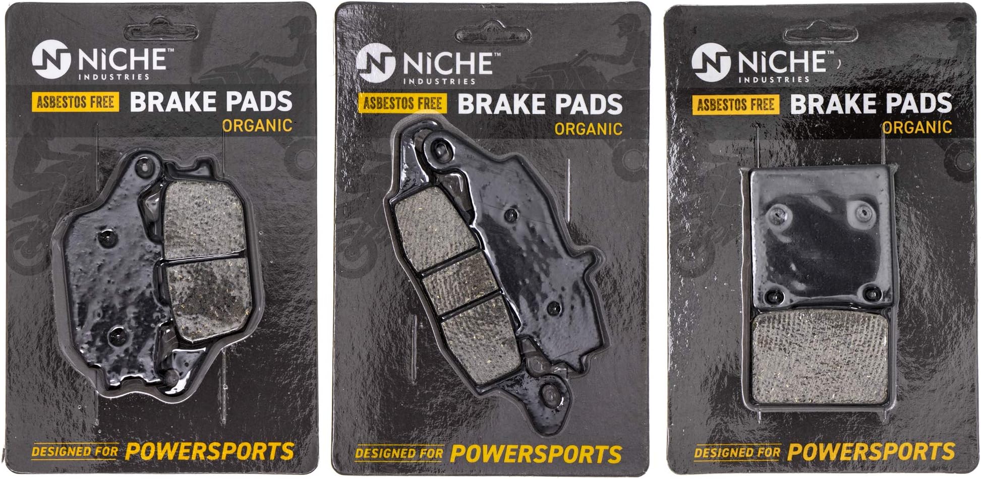 NICHE Brake Pad Set for Suzuki SV650S SV650 SV650A SV650SF 59102-33860 69100-16852 Front Rear Organic