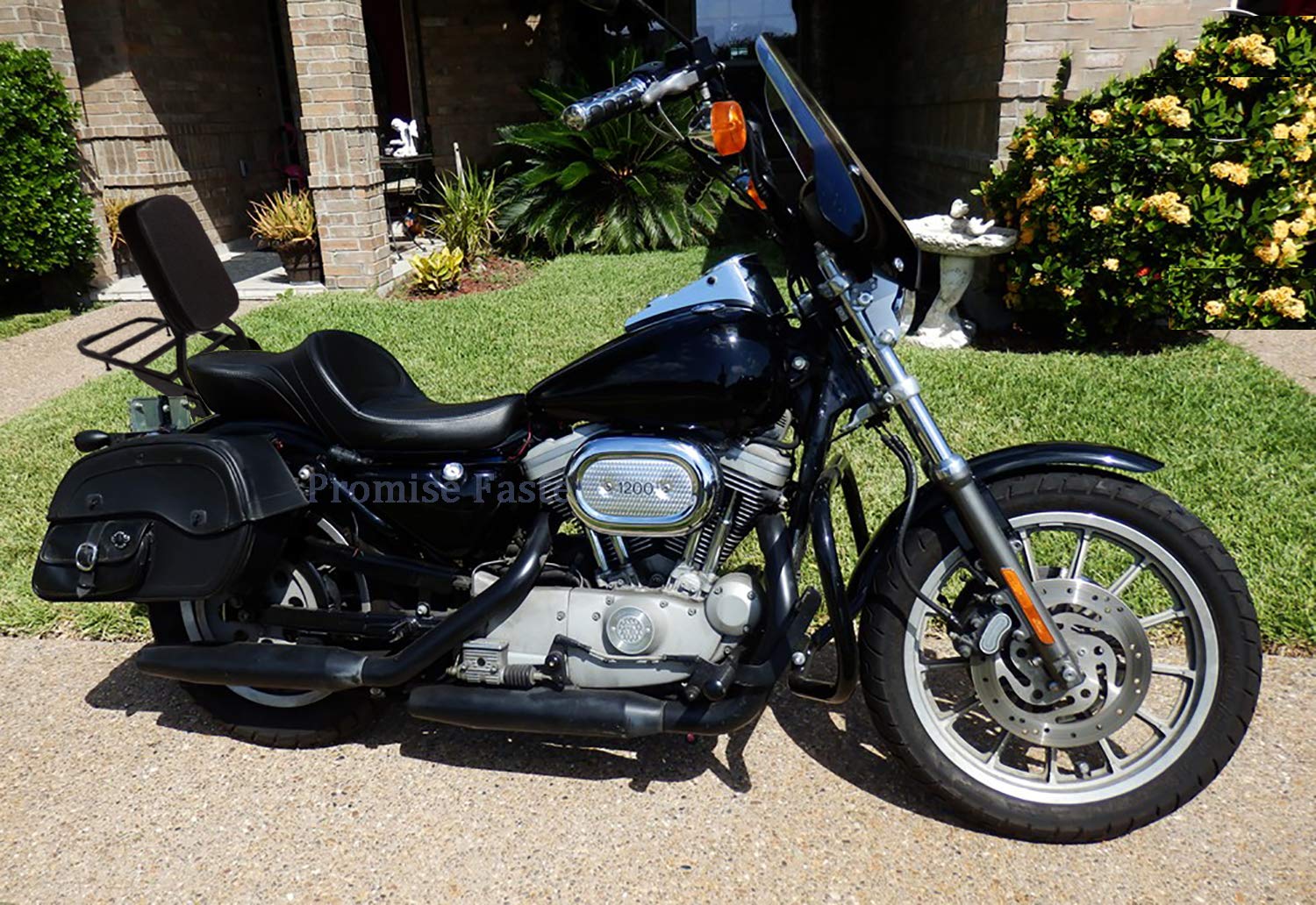 Sissy Bar Backrest + Luggage Rack For HarleyDavidson Sportster XL 883