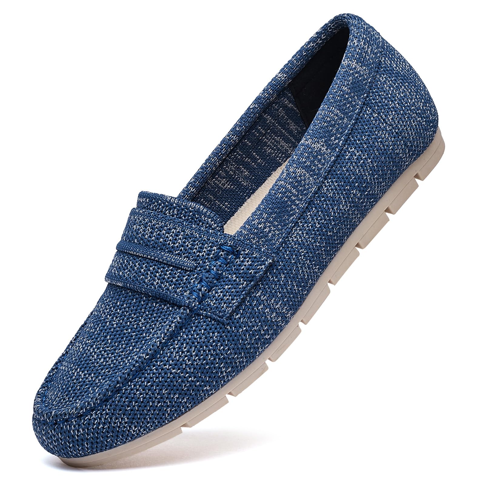 Loafers for Women Comfortable Dressy Casual Work Flats Lightweight & Breathable Slip On Walking Shoes Knit