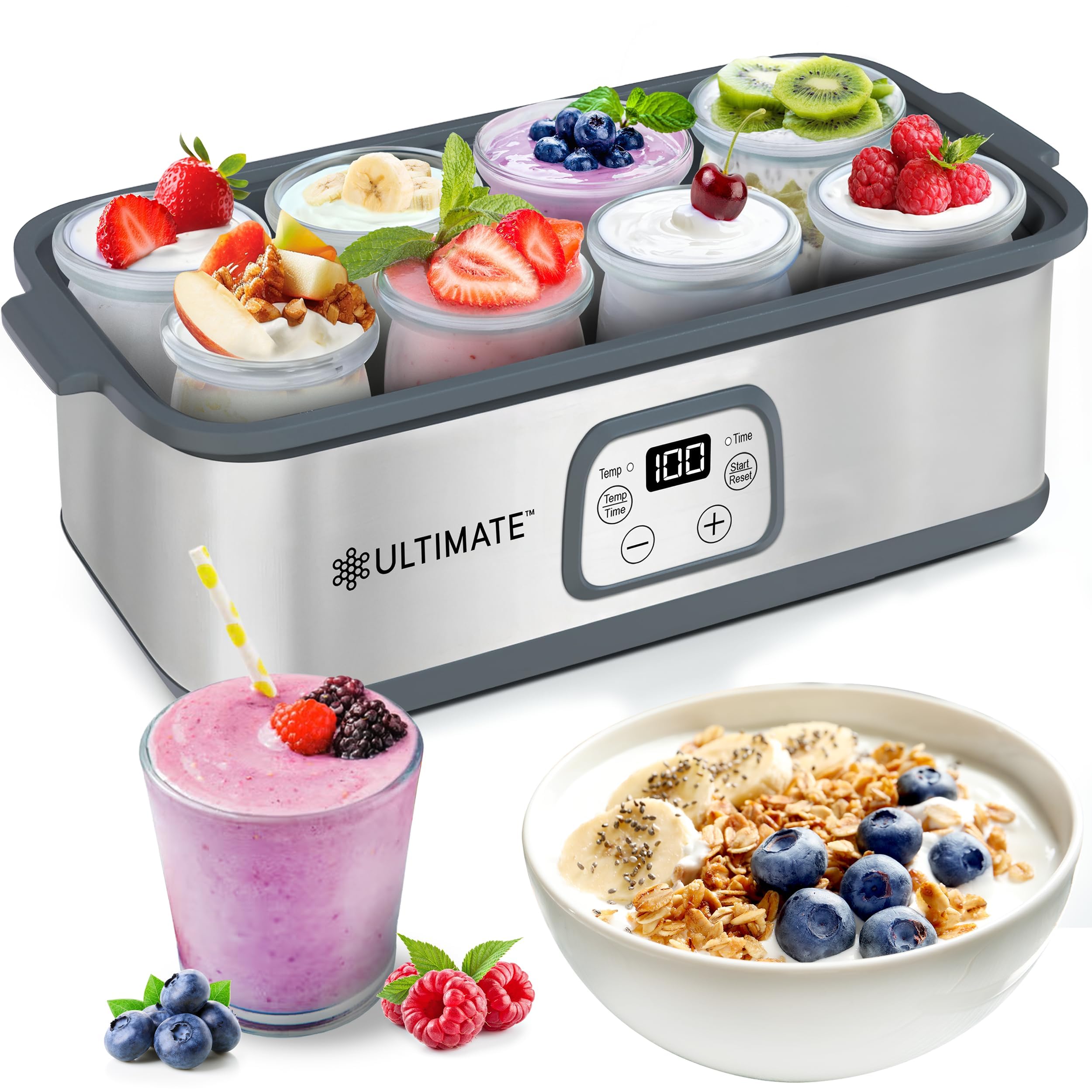 Ultimate Probiotic Yogurt Maker with TruTemp™ Adjustable Temperature &amp; Time Control, Make Trillions of Live Probiotics for Gut Health, ULTIMATE LIFETIME WARRANTY, Wellness Gifts for Men &amp; Women