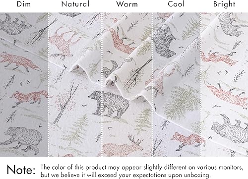 Vista 366 de RUVANTI Sábanas de franela 100% algodón King 4 piezas Celestial Stag Ciervo celestial