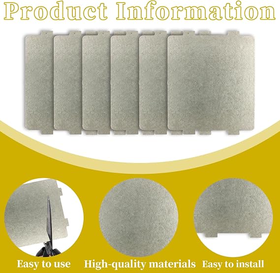 6 Pcs Microwave Waveguide Cover,Universal Mica Sheet Wave Guide Plate,Oven Repairing Parts Inside Replacement Kit,for All or Other Home Accessories Oven Guards Component Trim to Size(108 * 99mm)