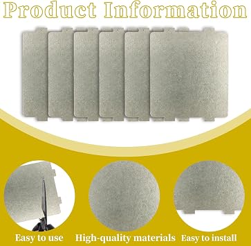 6 Pcs Microwave Waveguide Cover,Universal Mica Sheet Wave Guide Plate,Oven Repairing Parts Inside Replacement Kit,for All or Other Home Accessories Oven Guards Component Trim to Size(108 * 99mm)
