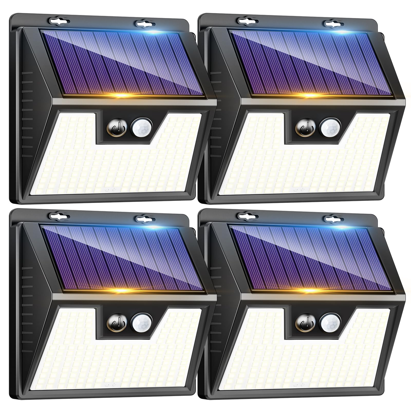 LOTMOS Solarlampen für Außen mit Bewegungsmelder, 176 Superhelle LED Solarleuchten für Aussen IP65 Wasserdichte, 3 Modi Solar Lampe Outdoor für Garten Garage Hof Draußen