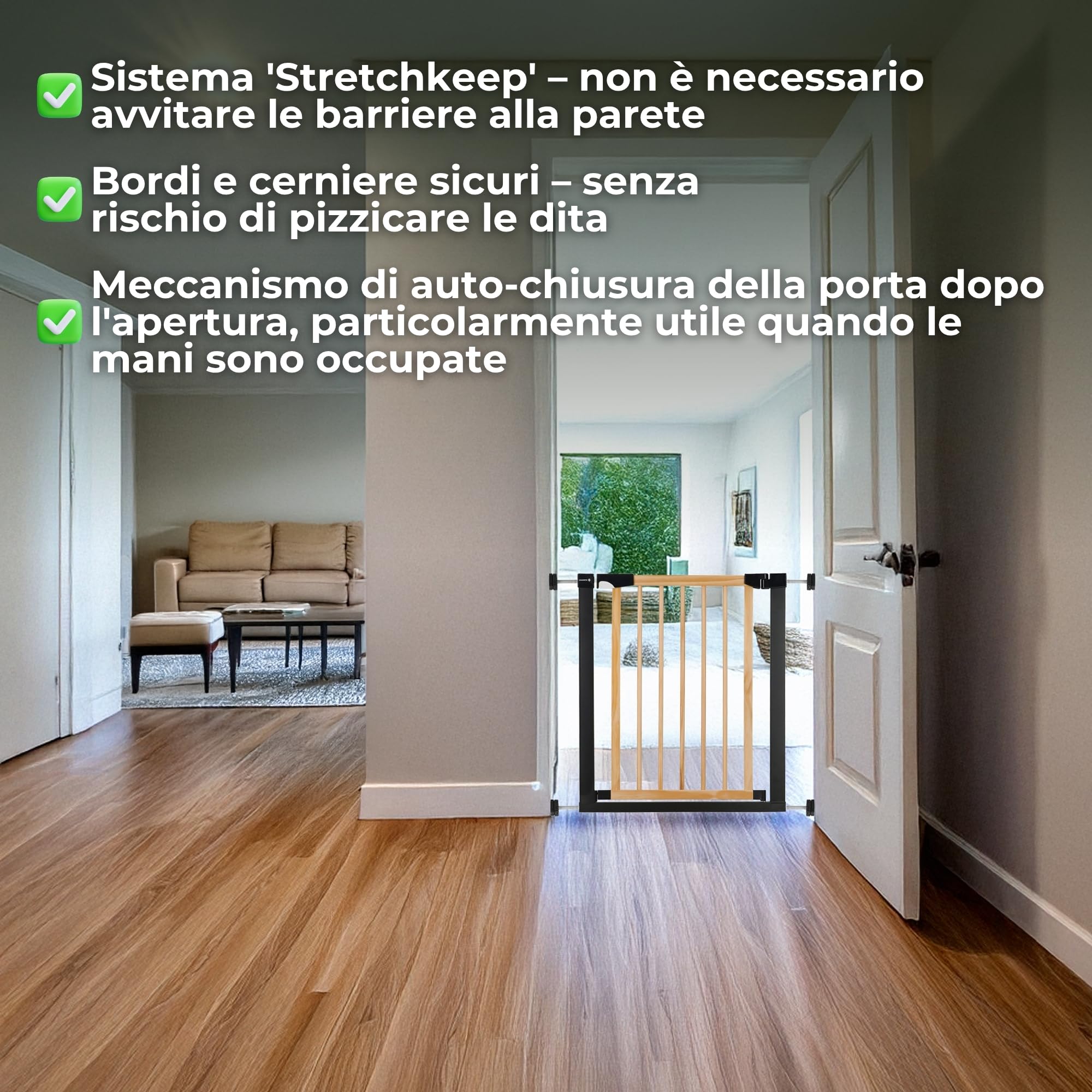 SPRINGOS Griglia di protezione per scale 75-82 cm
