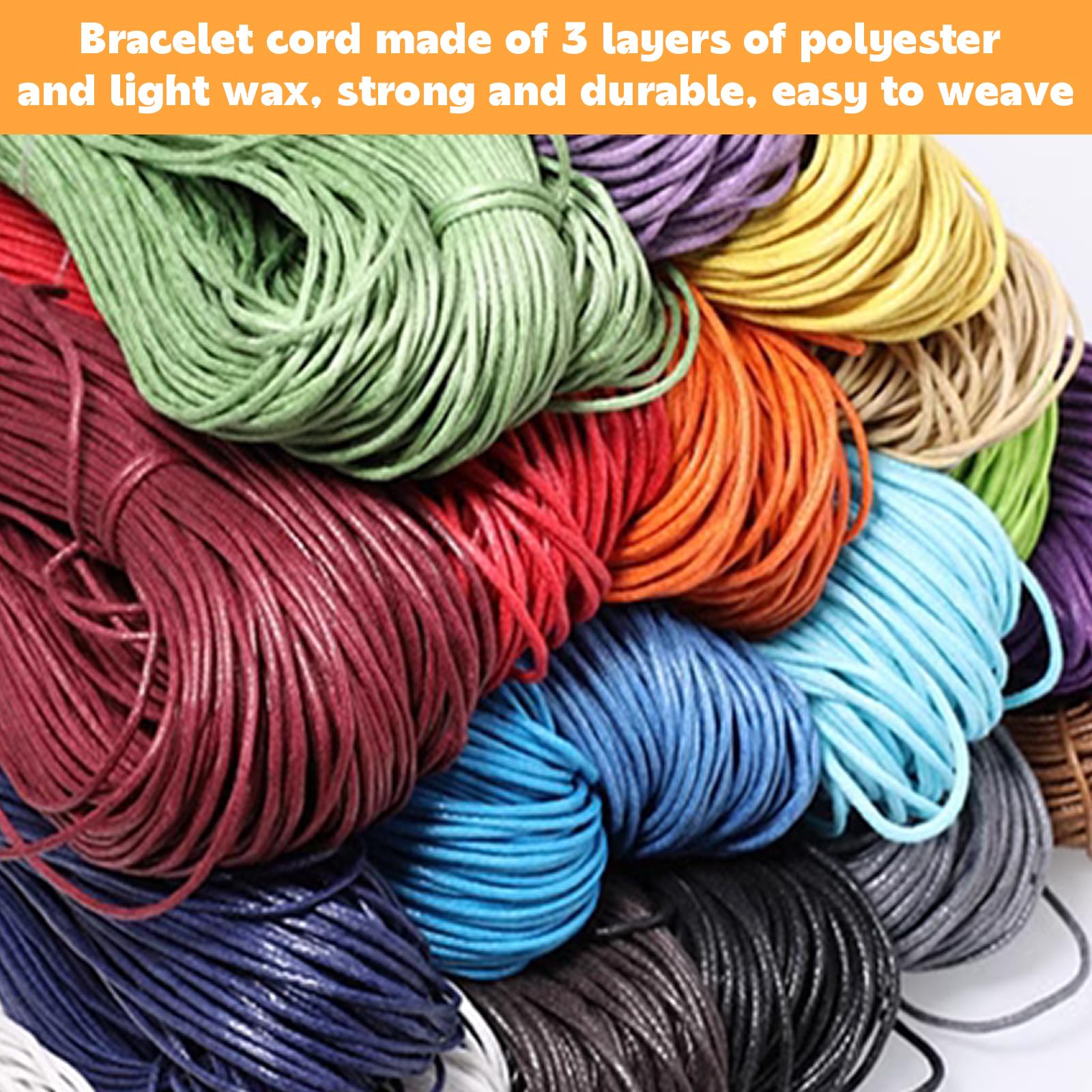 Fil De Nylon Kumihimo - 20 Couleurs - 1mm X 24m - Pour Bracelets, DIY, Macramé