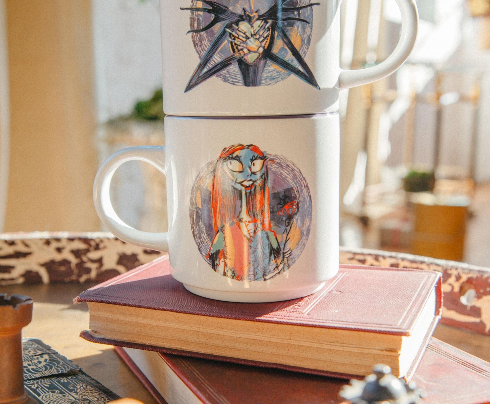 Amazon.com: Nightmare Before Christmas Disney The Splatter Characters  Ceramic Stacking Mugs, Set of 2 | BPA-Free 13 Ounce Coffee Cups For  Espresso, Tea | Each Holds 13 Ounces : Home & Kitchen