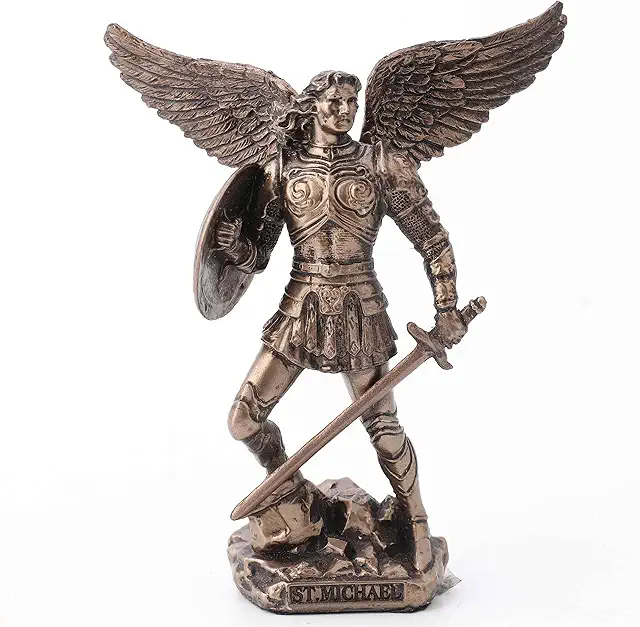 Veronese Design Erzengel Michael Bronze-Finish Figur, 10,7 cm