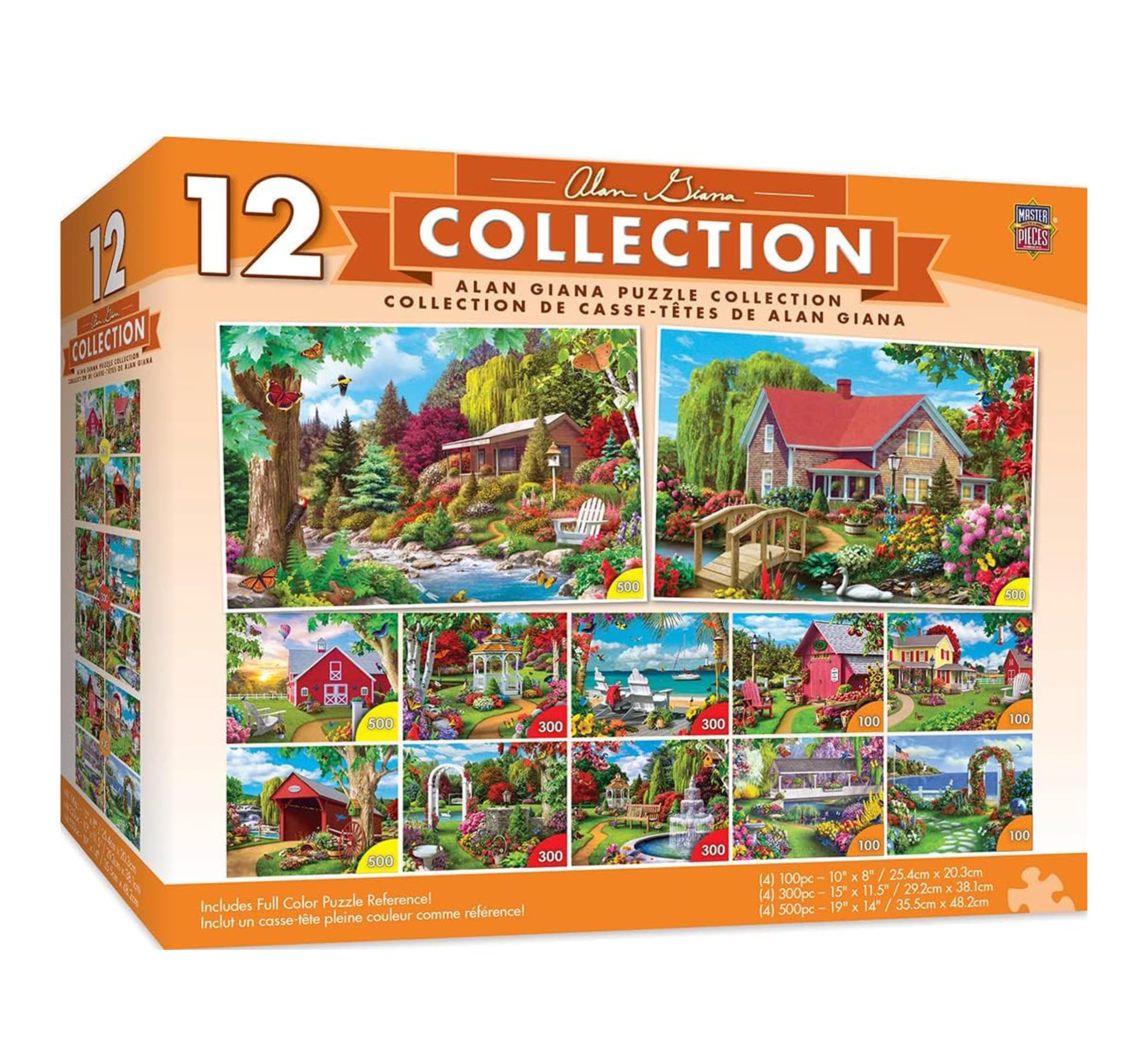 MasterPieces Jigsaw Puzzle 12-Pack Bundle Set, Folk Art by Alan Giana, Multi-Pack for Adults & Kids, Eco-Friendly