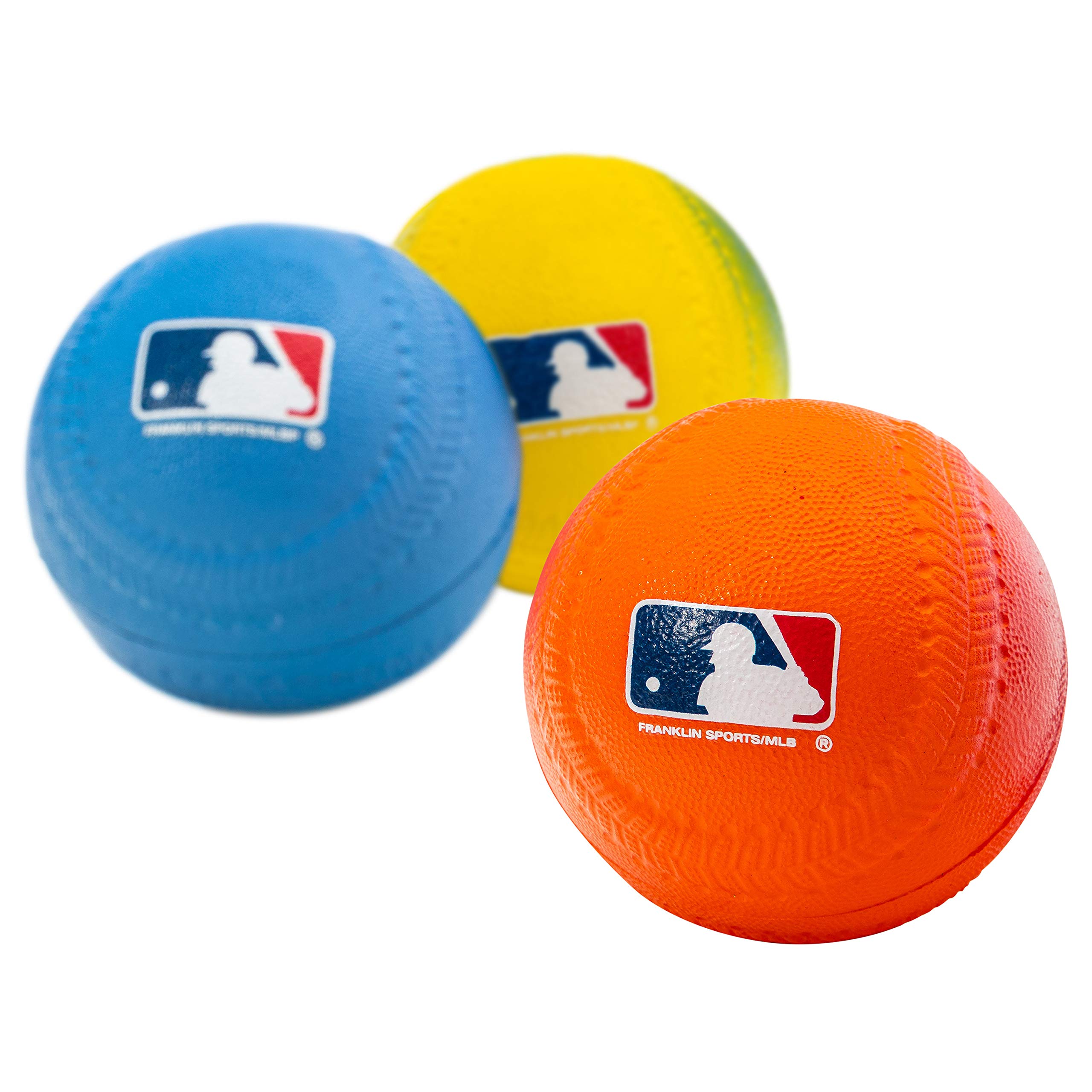 Franklin SportsFoam Baseballs - Soft Foam Practice Baseballs for Kids - Perfect for Hitting and Indoor or Outdoor Play - 3 Pack - Official MLB Licensed Product