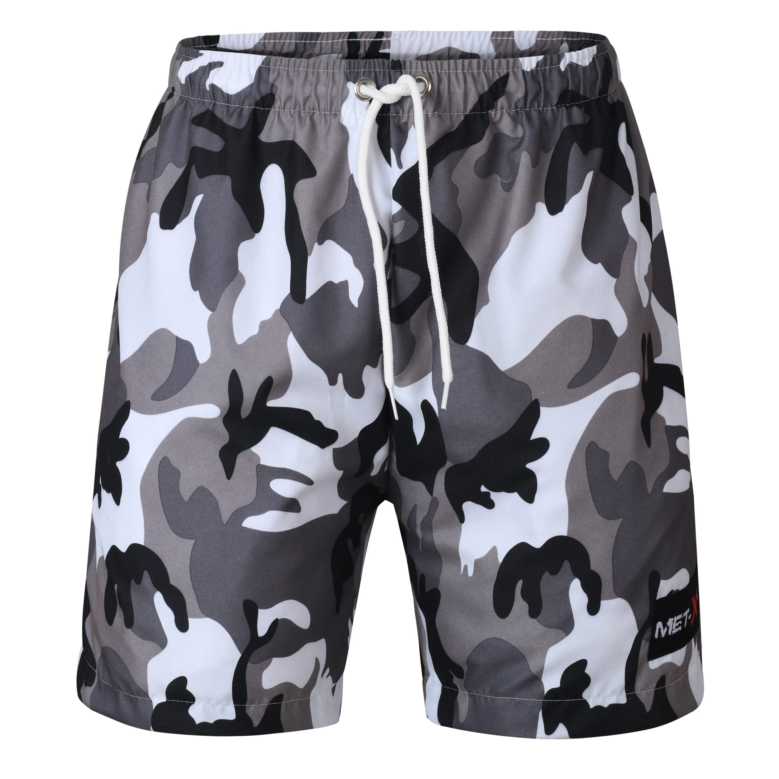 Met-X Men's Camoflauge High Visibility Swimming Shorts Dissolving Swim Shorts Lifeguard Stag Do Prank Set Joke Bachelor Party (As8, Alpha, S, Regular, Regular, )