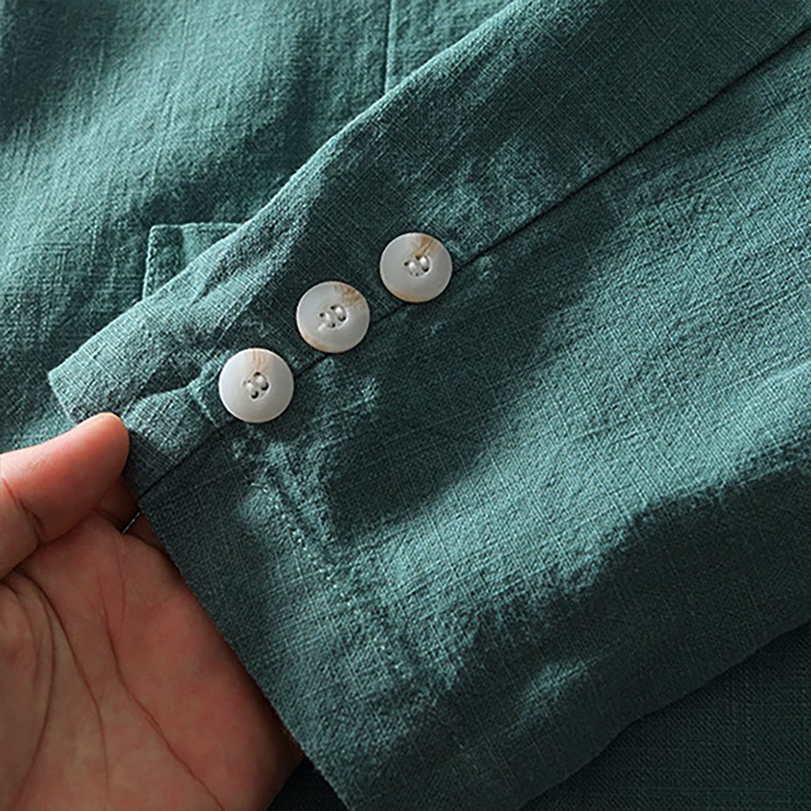 Generisch Sakko Sommer Herren Leinen Leicht Sportlich Sportsakko Blazer Herren Sommer Große Größen Sakkos fürHerren 2 Knopf Business Anzug Jacken Sport Mantel Stilvolle Anzugjacke