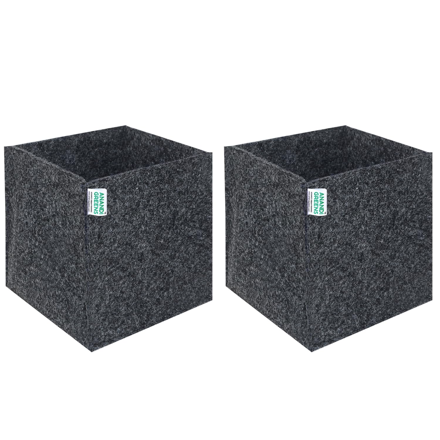Anandi Greens 400 GSM Environmentally Friendly Geo Fabric Plant Grow Bag Suitable for Terrace and Flowers Vegetable Gardening (Dark Grey, 12x12x12 Inch Pack of 2) (B0CYLLTZNG) Amazon Price History, Amazon Price Tracker