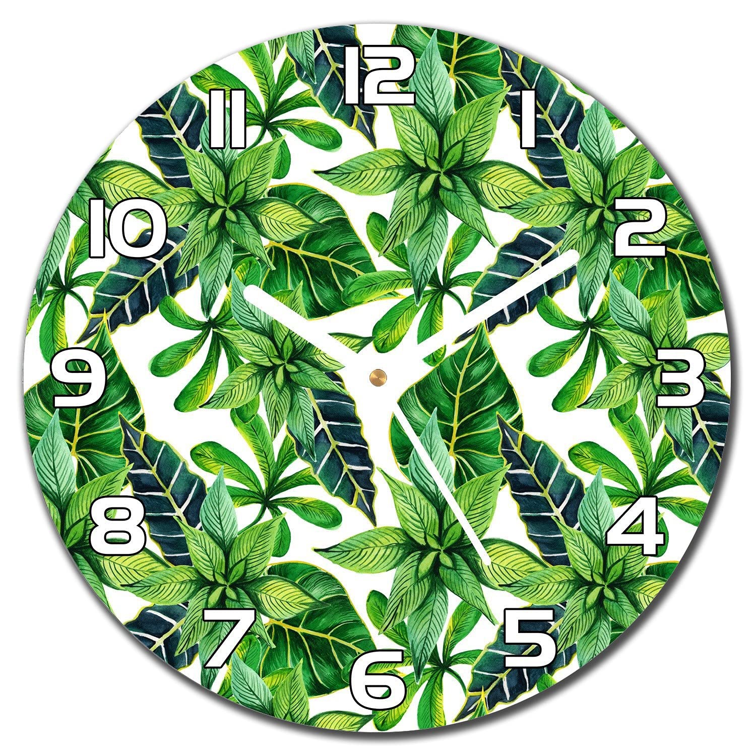 Horloge en verre de sécurité Coloray cuisine salon moderne plantes fraîches