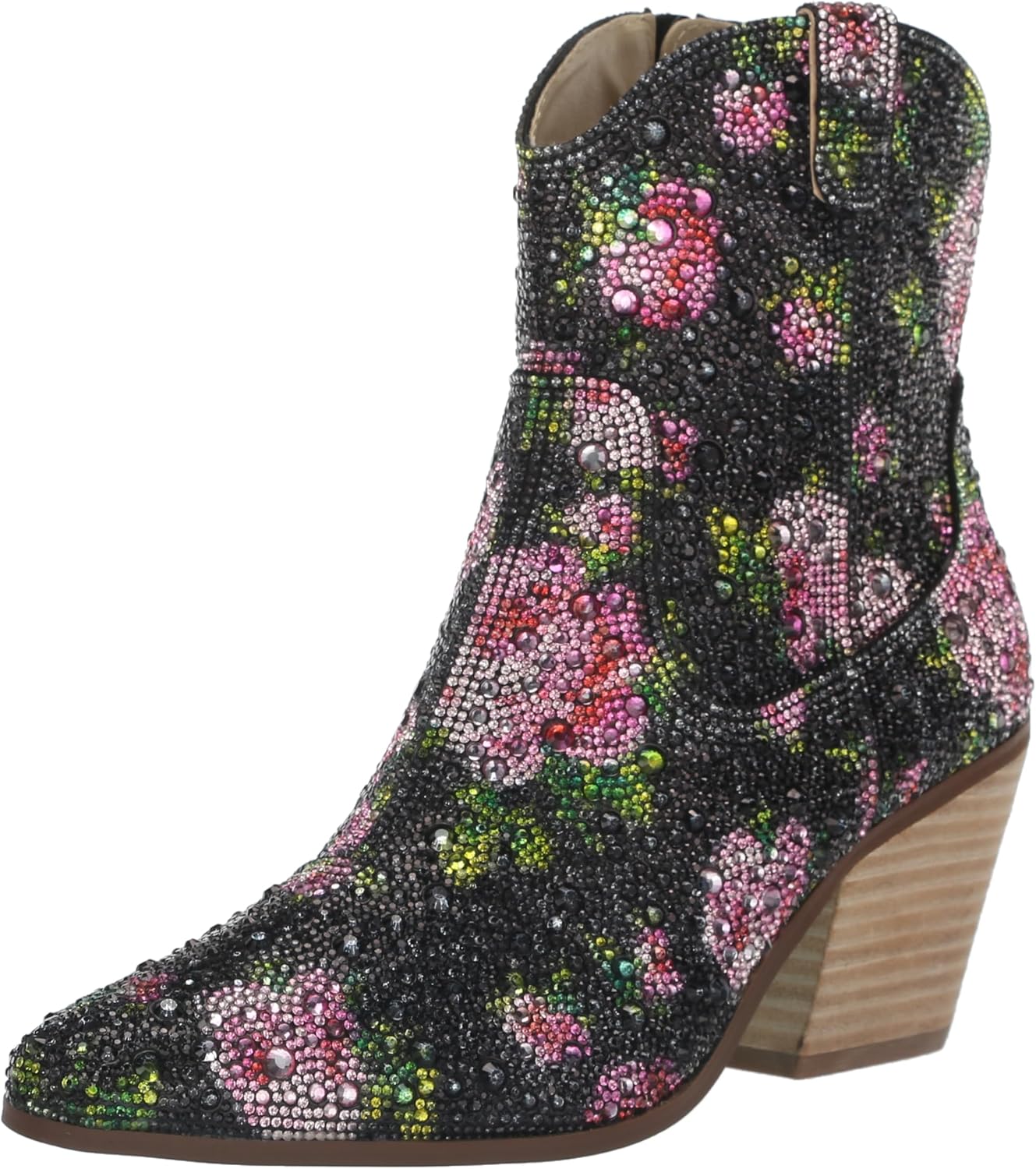 Betsey Johnson Women's Diva Western Boot, Black Floral, 9
