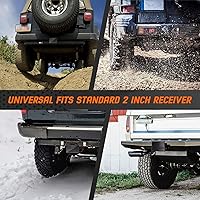 Vista 7 de METOWARE Cubiertas de enganche de remolque, cubierta de enganche de metal pesado con bandera estadounidense para receptores de 2 pulgadas, cubiertas