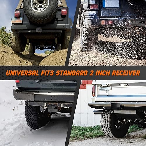 Miniatura 7 de METOWARE Cubiertas de enganche de remolque, cubierta de enganche de metal pesado con bandera estadounidense para receptores de 2 pulgadas, cubiertas