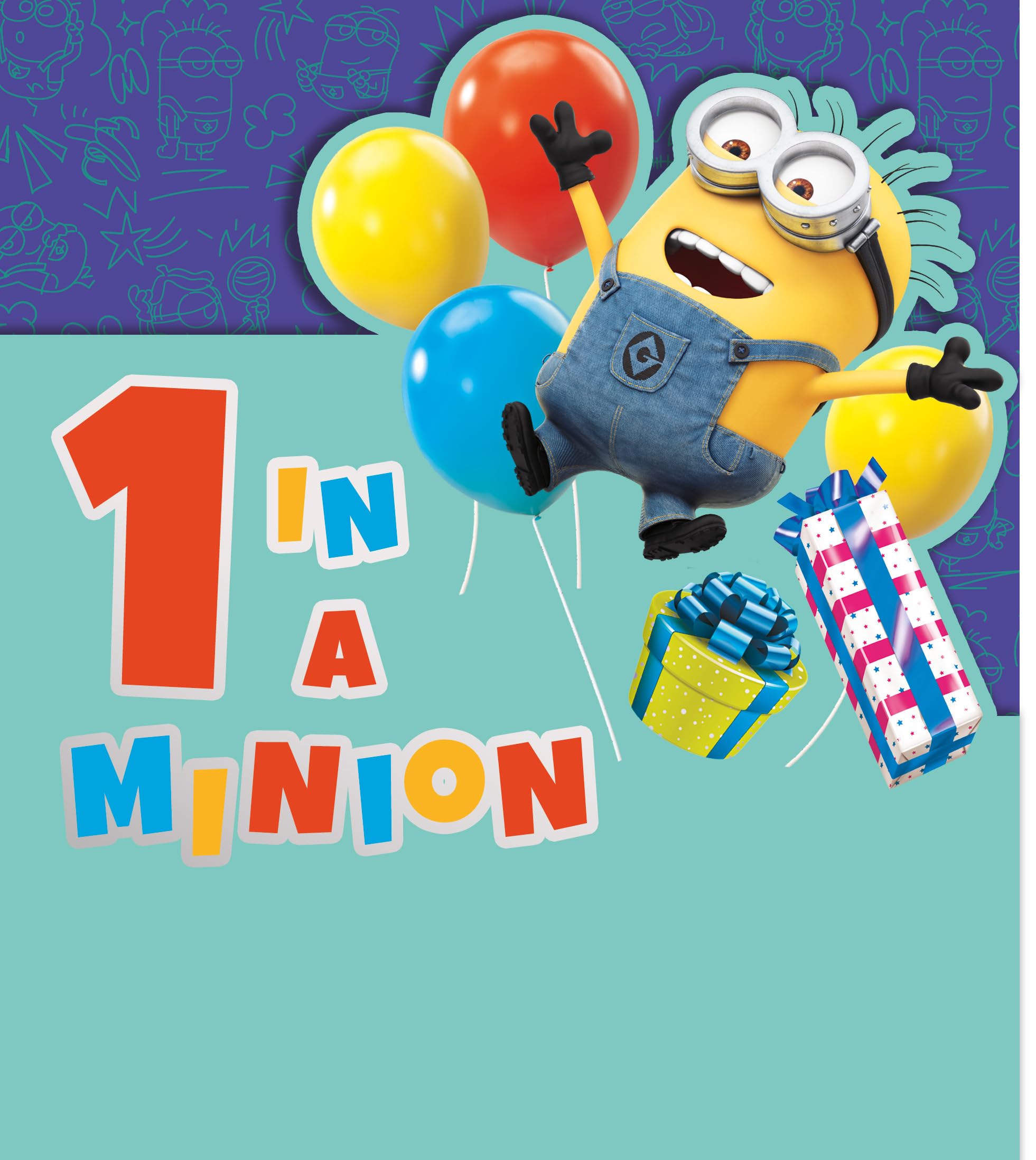 DESPICABLE ME BIRTHDAY CARD MINIONS BIRTHDAY CARD