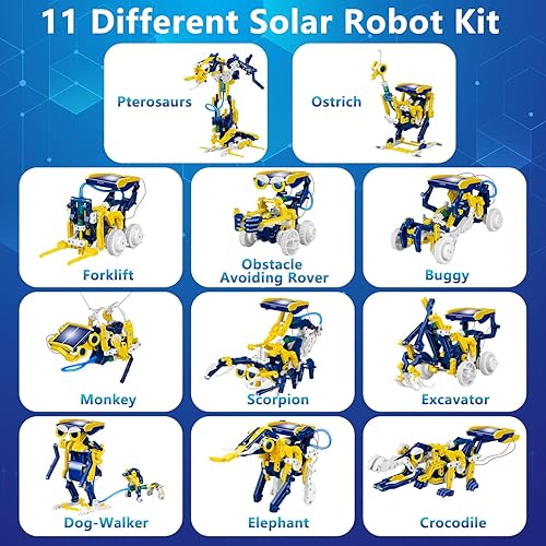 Miniatura 4 de JoyZin STEM - Kit de robot solar 11 en 1, kit de experimento científico de 231 piezas, juego de juguetes educativos de aprendizaje para niños y