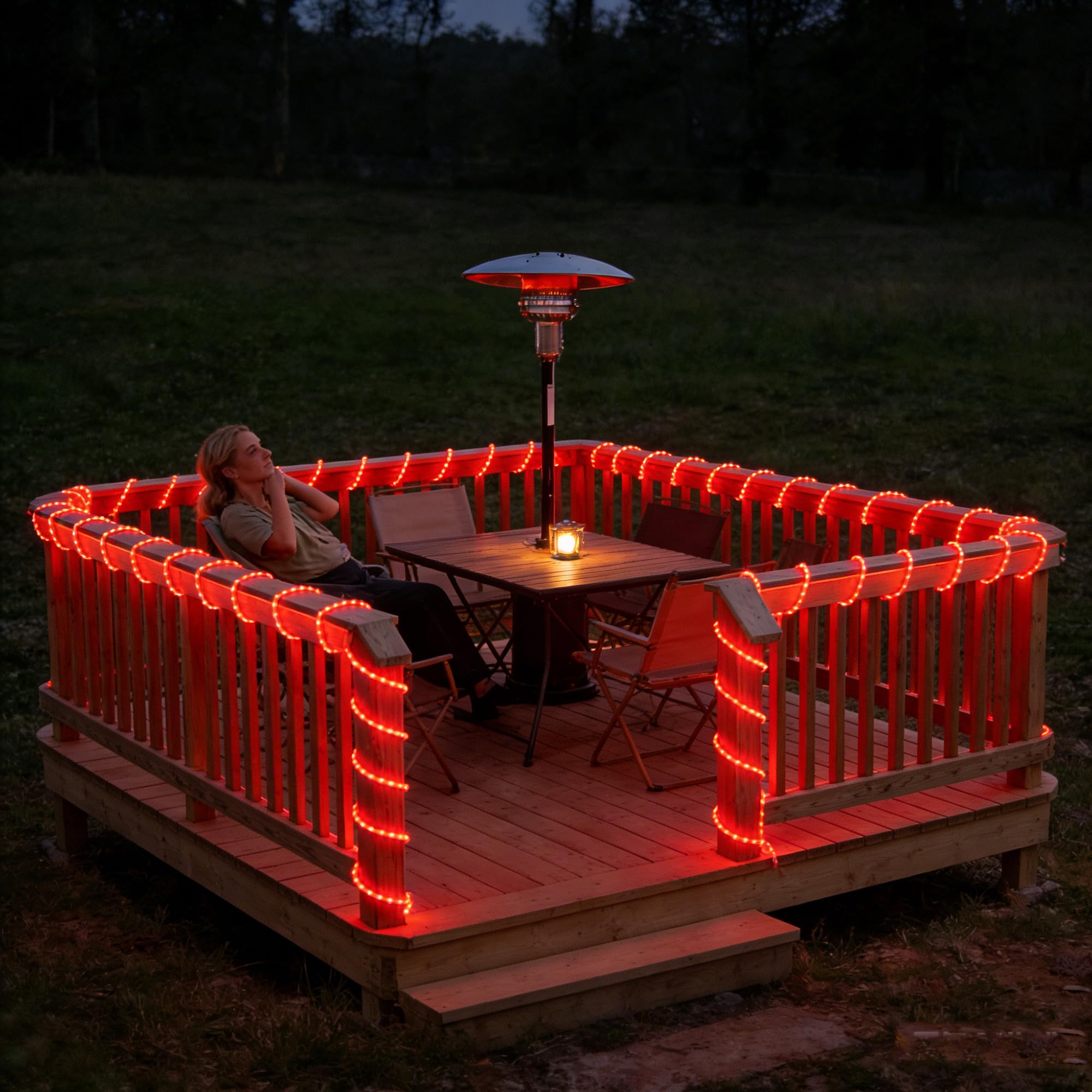 Wasserdichte LED Lichtschlauch, anschließbar & flexibel mit 8 Modi, Außenbeleuchtung für Deck, Garten, Pool, Hof und Weihnachtsdekoration (Rot, 100 Fuß)