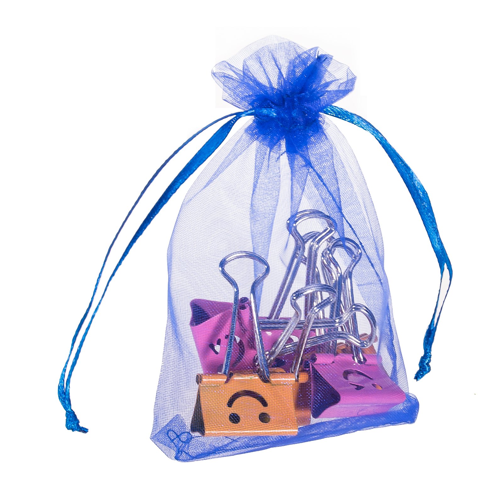 TopTie 50 Sacchetti Regalo In Raso Blu Royal 7x9 Cm - Con Coulisse, Per Gioielli, Bomboniere, Feste E Fai Da Te - 2