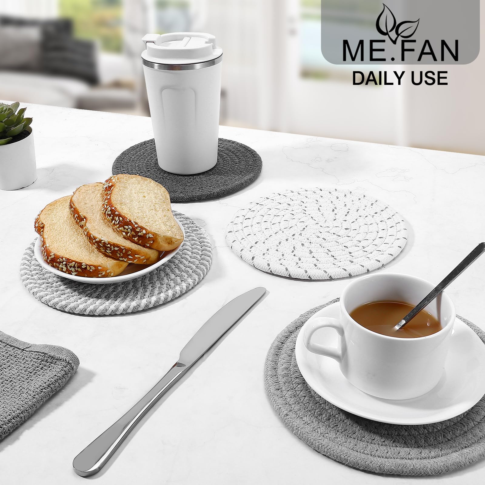 ME.FAN Cotton Trivets - 8 Set Heat Resistant -4 ME.FAN Cotton Trivets - 8 Set Heat Resistant -4