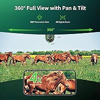 Vista 3 de SEHMUA Cámara de rastreo celular 4G LTE con plan de datos ilimitado, transmisión en vivo, visualización giratoria de 360°, tarjeta SIM preinstalada