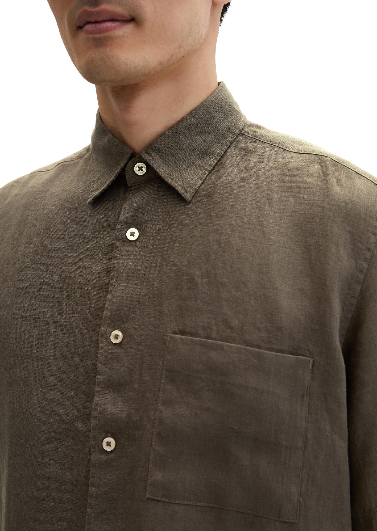 Marc OߴPolo Uomo Camicia in lino a maniche lunghe regular fit
