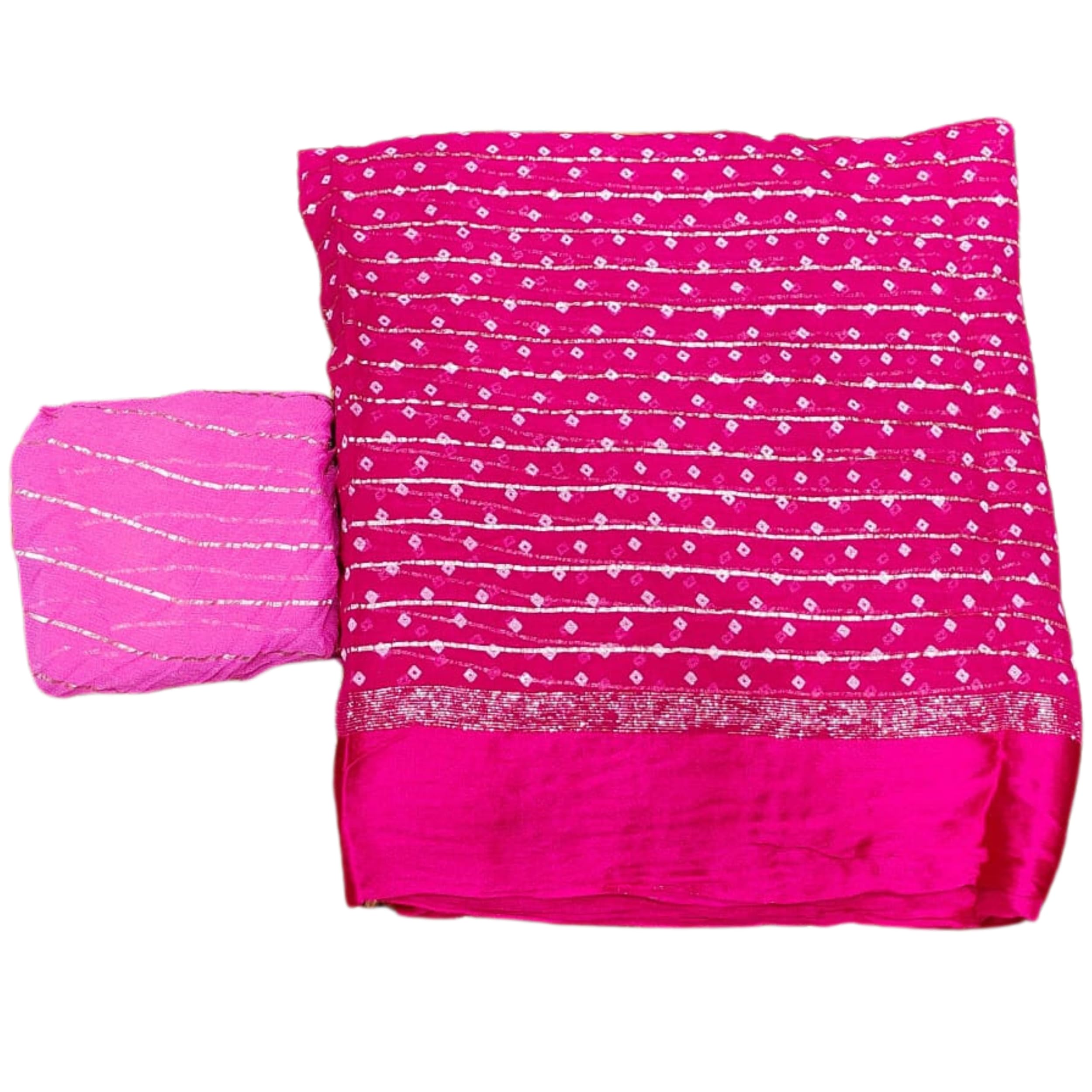 Elegant Women’s Saree Fabric Pure Viscose Georgette Printed with Floral and Geometric with Matching Unstitched Blouse Wedding & Festive-image-4