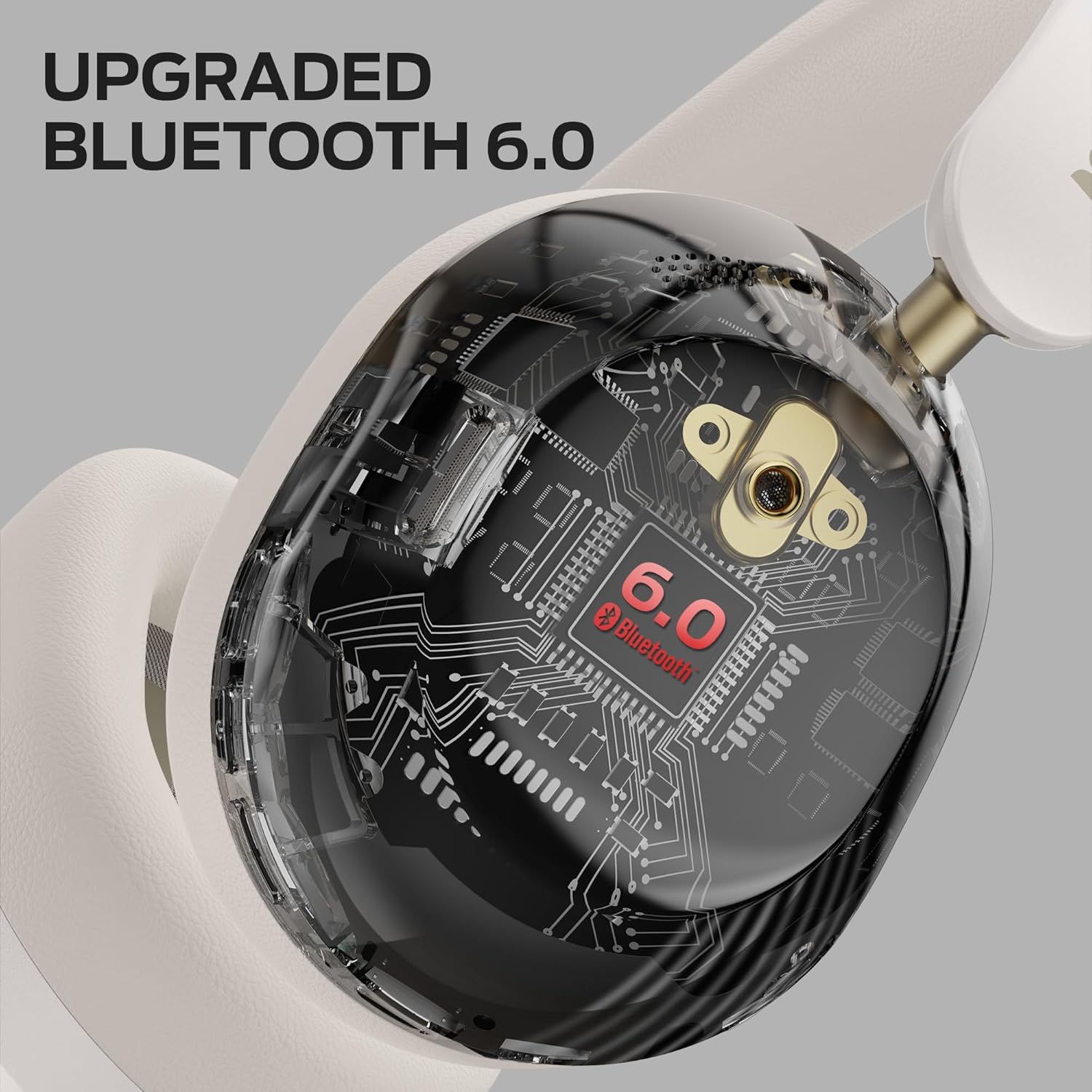 Monster Persona 6th ANC Active Noise Cancelling Headphones, Bluetooth Headphones Over Ear with HiFi Stereo Audio, 60H Playtime, 3 EQ Modes, Bluetooth 6.0, Wireless Headphones for Travel Work, White - Image 5