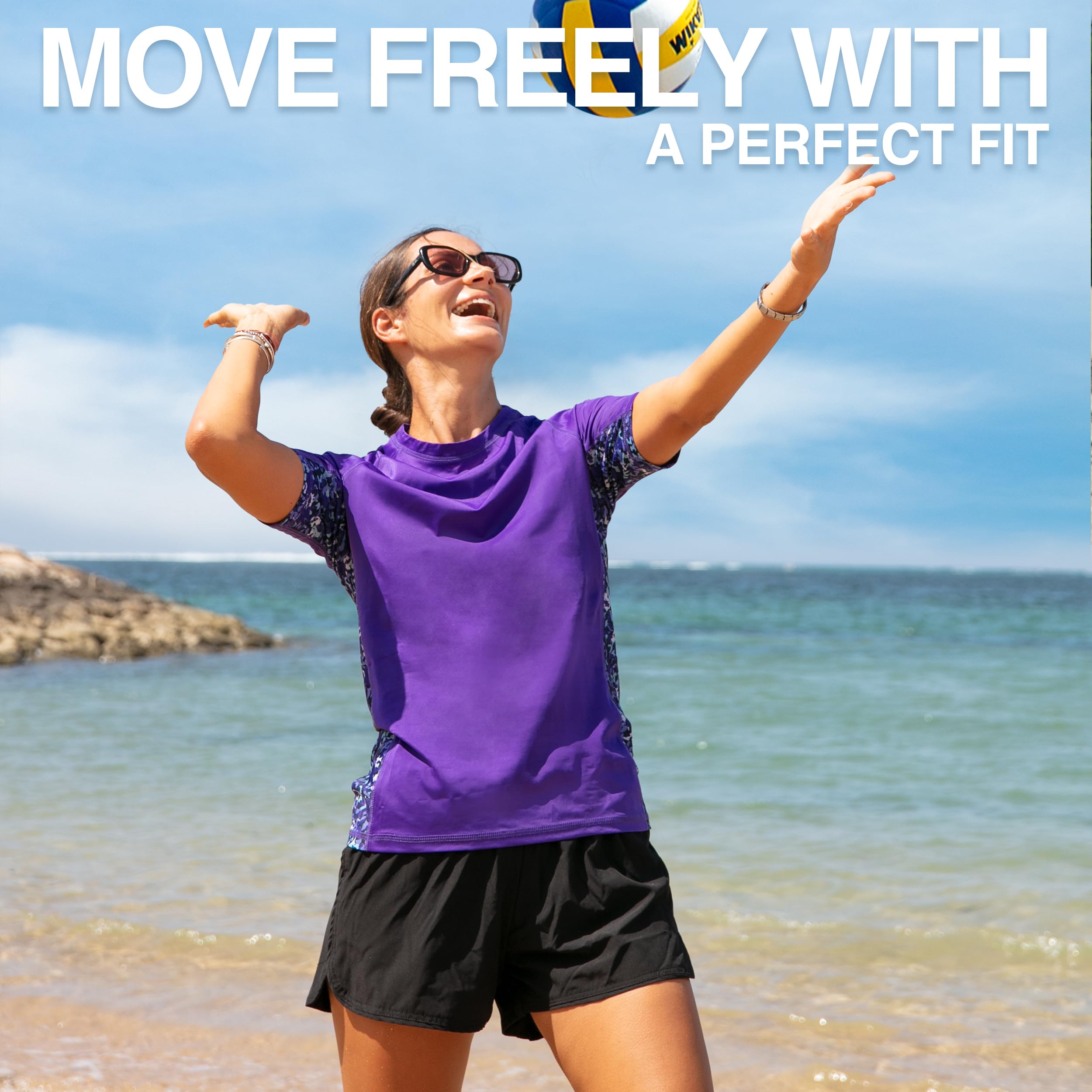 Kanu Surf Breeze Damen Rashguard & Workout Top mit LSF 50+, kurzärmelig