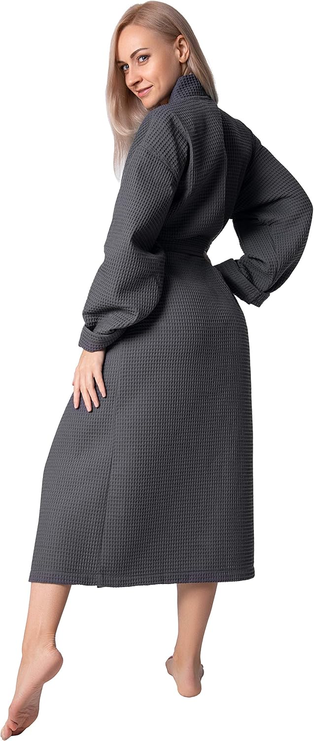 BAGNO MILANO Women's Robes, Waffle Robes For Women, Turkish Cotton Bathrobes For Women - Image 2
