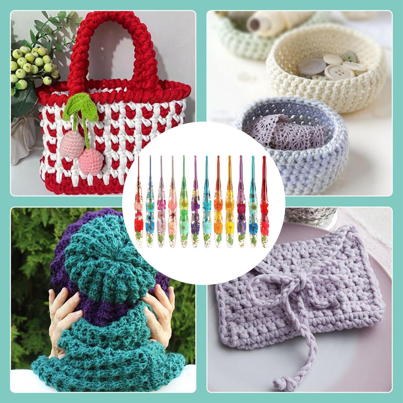 Generico Set di Uncini per Uncinetto 9 Pezzi Set per Uncinetto | Uncinetti a Tomo per Donne Ragazze Hobbiste Principianti Artiste Insegnanti Coperte Sciarpe Casa Laboratorio