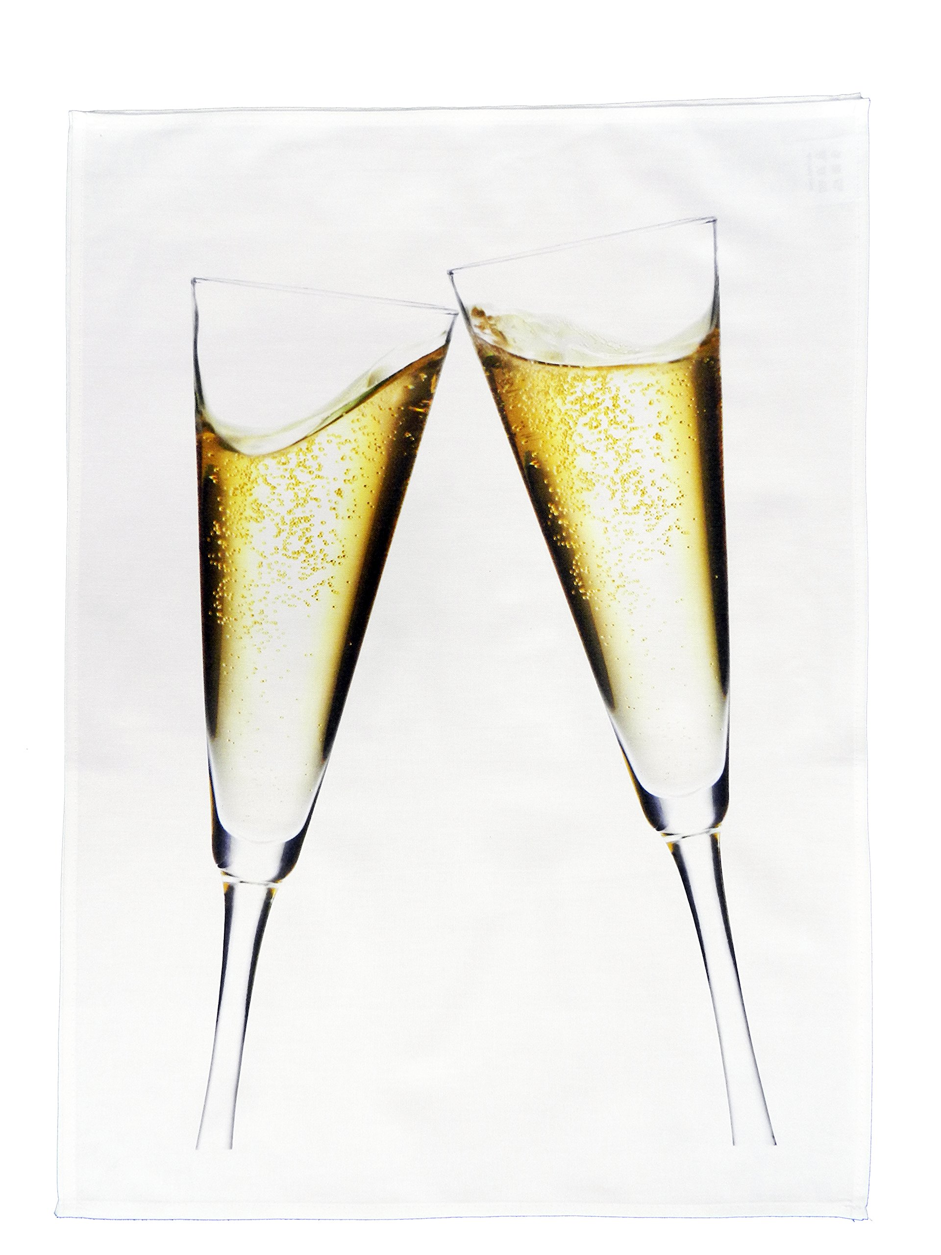 Half A Donkey Champagne Happy Anniversary! Toasted With - Large Cotton Tea Towel