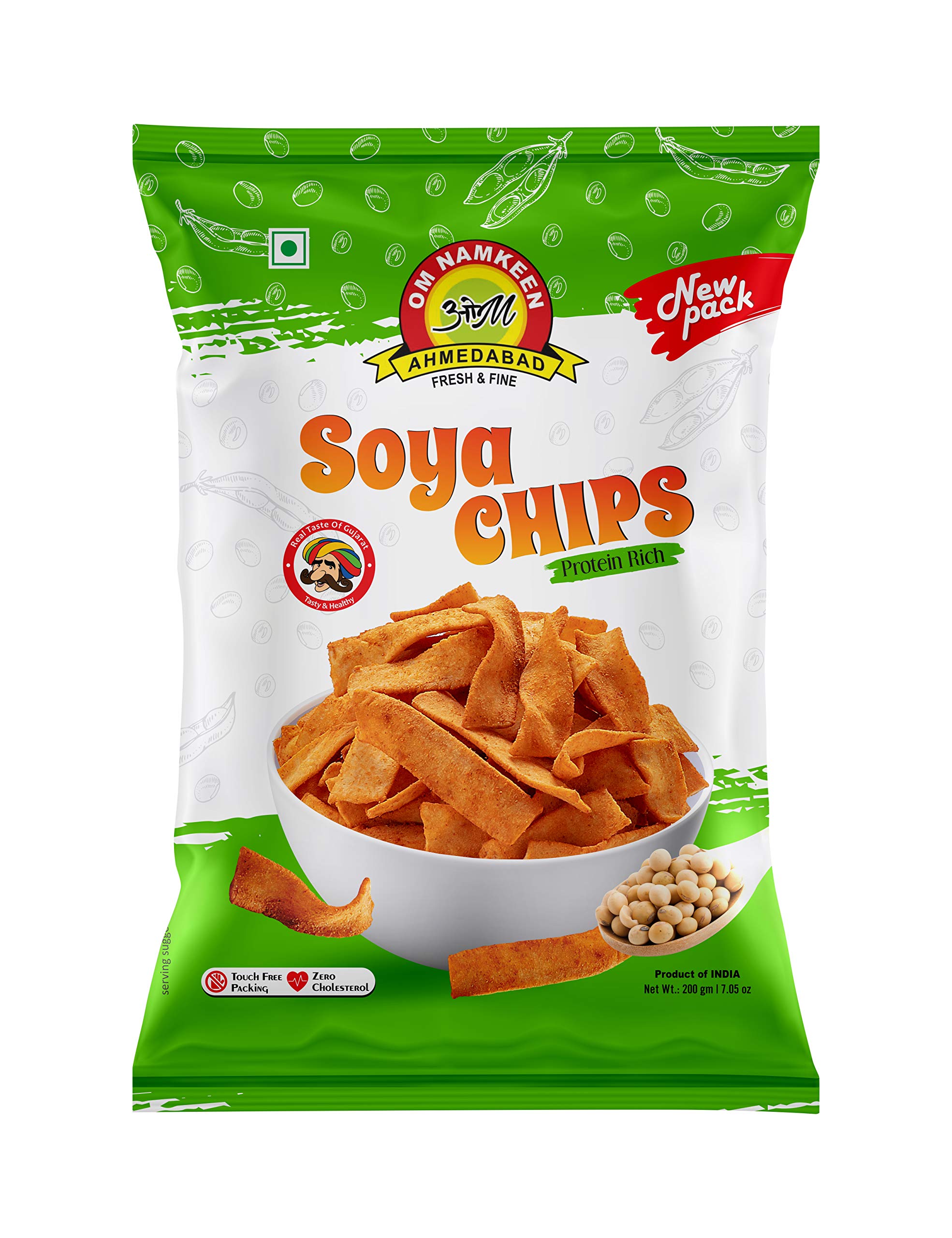 Om Namkeen Soya Chips (4 X 200 grams) (B095NW6WVG) Amazon Price History, Amazon Price Tracker
