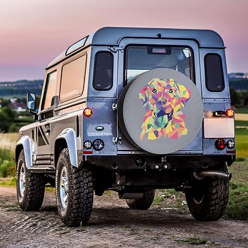 Miniatura 6 de Cubierta de neumático de repuesto colorida Labrador Dog RV Accesorios de campamento para neumático de repuesto resistente a la intemperie universal